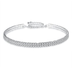 N328 Elastic Multi Layer Diamond Collar