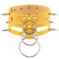 Three-row Silver-ring Rivet Spiked Collar