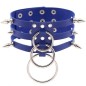 Three-row Silver-ring Rivet Spiked Collar