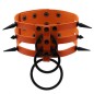 Three-row Silver-ring Rivet Spiked Collar