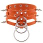 Three-row Silver-ring Rivet Spiked Collar