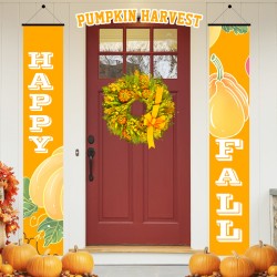 D711 Happy Fall Thanks Giving Door Banner