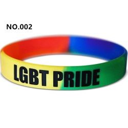 D706 Gay Pride Silicone Bracelet