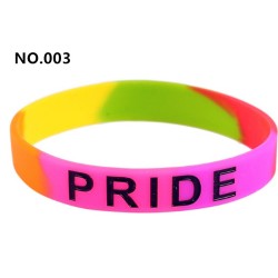 D706 Gay Pride Silicone Bracelet