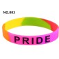 D706 Gay Pride Silicone Bracelet