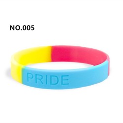 D706 Gay Pride Silicone Bracelet