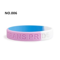 D706 Gay Pride Silicone Bracelet