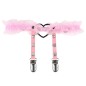 SM910 Lace Hemming Love Heart Leather Garter Belt