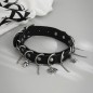 Skull Spider O Ring Buckled Collar