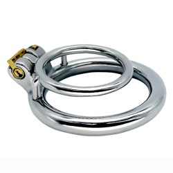 Double Ring Chastity Lock Cage