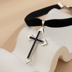 Cross Pendant Choker