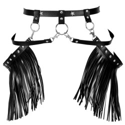 Leather Tassel Steam Punk Waist Belt