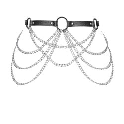 Cross Chain Tassel O Ring Waist Belt