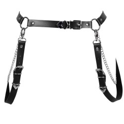Gothic Buckled Leather Waist Belt