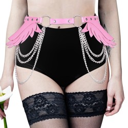 Chain Tassel Waist Belt With Wing