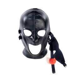 Hood With Blindfold And Mouth Gag