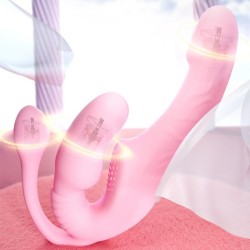 Clit Anal Vibrator G-Spot Dildo Strap On