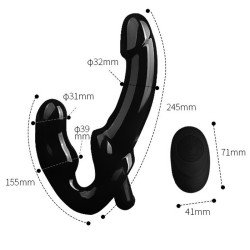 Double-heads Strap-on Dildo Vibrator