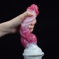 White Base Peach Silica Gel Dildo - 12