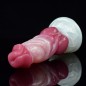 White Base Peach Silica Gel Dildo - 12