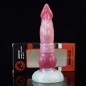 White Base Peach Silica Gel Dildo - 11