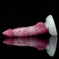 White Base Peach Silica Gel Dildo - 11