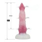 White Base Peach Silica Gel Dildo - 11