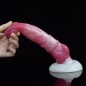 White Base Peach Silica Gel Dildo - 11