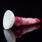 White Base Peach Silica Gel Dildo - 11