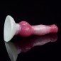 White Base Peach Silica Gel Dildo - 08