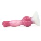 White Base Peach Silica Gel Dildo - 08