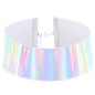 Flocked Webbing Wide Choker - Laser