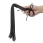 Bow Single Stud Handle Leather Whip