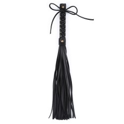 Bow Single Stud Handle Leather Whip