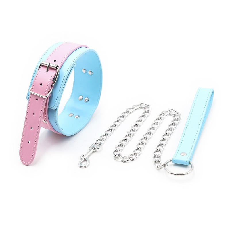 Blue And Pink Neck Collar