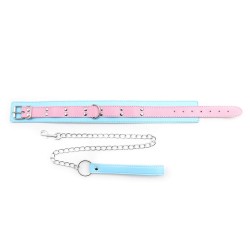 Blue And Pink Neck Collar