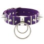 Spiked Rivet Double Ring Pendant Collar