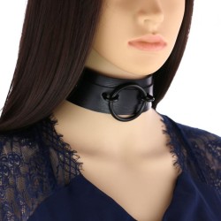 Black O-Ring Punk Collar