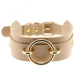 Golden O-Ring Punk Collar