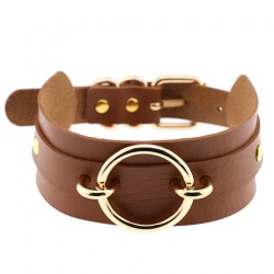 Golden O-Ring Punk Collar