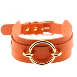 Golden O-Ring Punk Collar