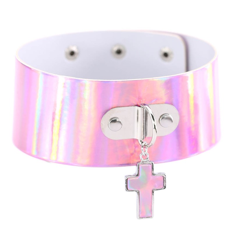 Laser Cross Pendant Wide Version Collar