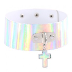 Laser Cross Pendant Wide Version Collar