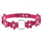 Flower PU Leather O-Ring Collar