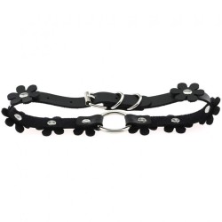 Flower PU Leather O-Ring Collar