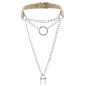 Chain Lock Pendant Ring Collar