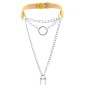 Chain Lock Pendant Ring Collar