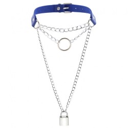 Chain Lock Pendant Ring Collar