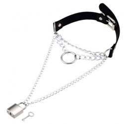 Chain Lock Pendant Ring Collar