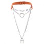 Chain Lock Pendant Ring Collar